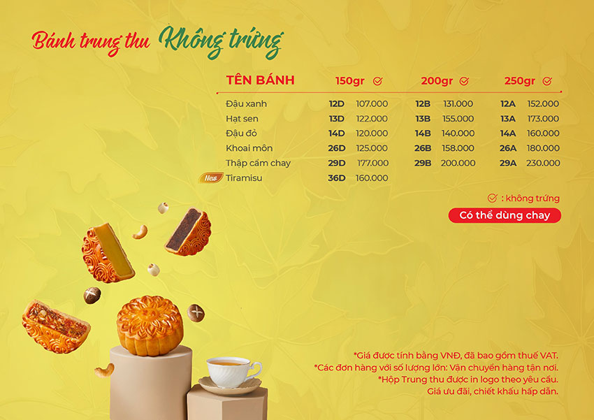 bánh trung thu givral 2026 chay